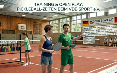 Training & Open Play: Pickleball-Zeiten
